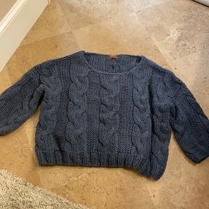 POL blue knot sweater